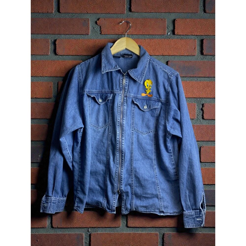 Looney Tunes Tweety Bird Denim Jacket – Blue – Women’s Large